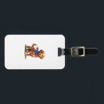 American Golden Puppy Vintage Patriotic Shirt 4 Luggage Tag<br><div class="desc">American Golden Puppy Vintage Patriotic Shirt 4</div>