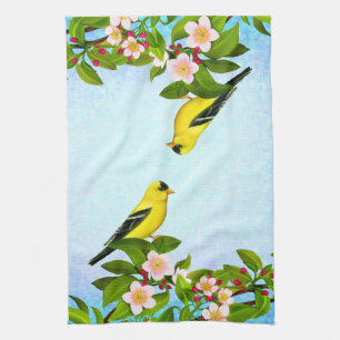 American Goldfinch Bird Hand Towel