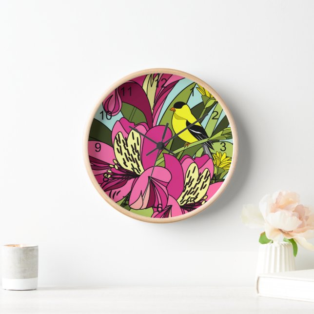 American Goldfinch Clock (Home)