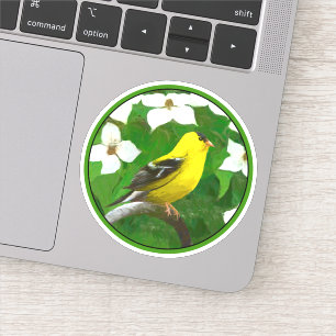 American Goldfinch in Winter Painting - Wild Bird 