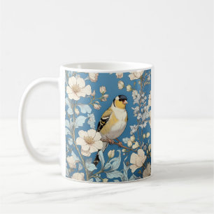 American Goldfinch William Morris Inspired Coffee Mug