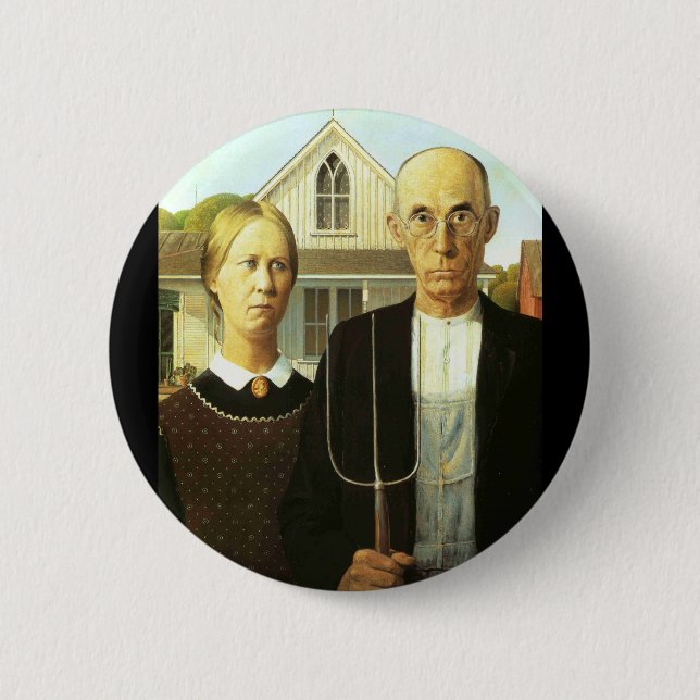 American Gothic 2 Inch Round Button (Front)