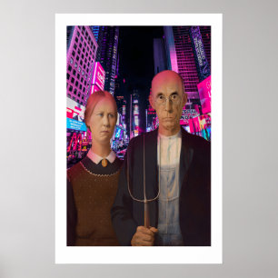 American Gothic Art Print Times Square Neon, US