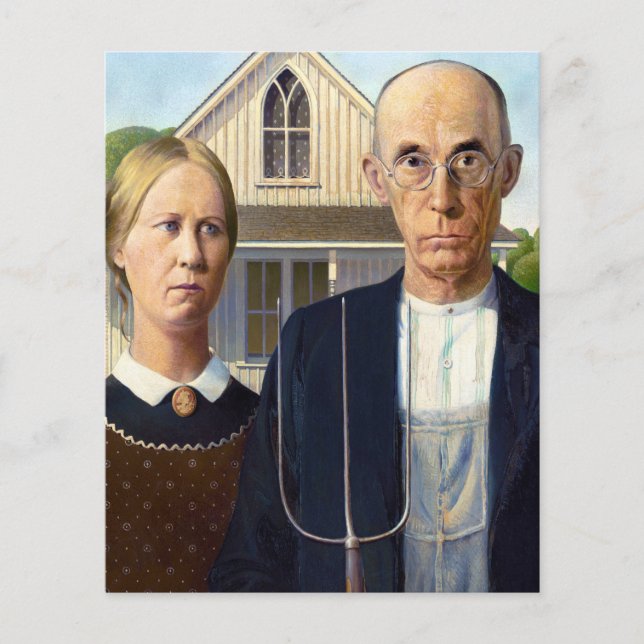 American Gothic Classic Painting Grant Wood (Front)