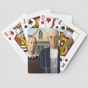 American Gothic Classic Painting Grant Wood Playing Cards