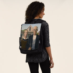 American Gothic: Country Life Poor Rural Farmer Backpack
