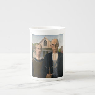 American Gothic: Country Life Poor Rural Farmer Bone China Mug