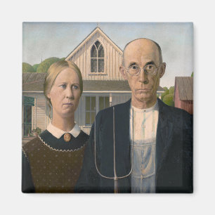 American Gothic: Country Life Poor Rural Farmer Magnet