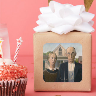 American Gothic: Country Life Poor Rural Farmer Square Sticker