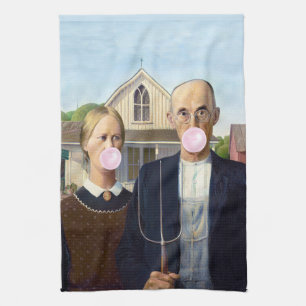 American Gothic Grant Wood    Kitchen Towel