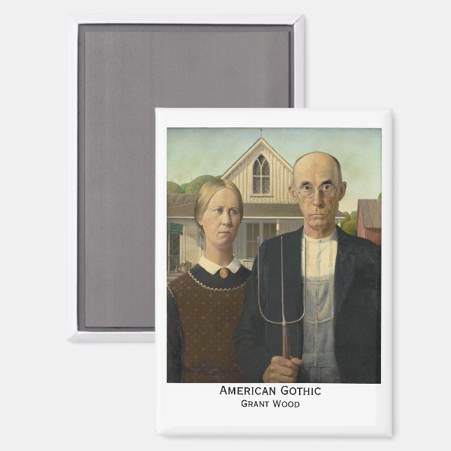 American Gothic, Grant Wood Magnet (Front/Back)
