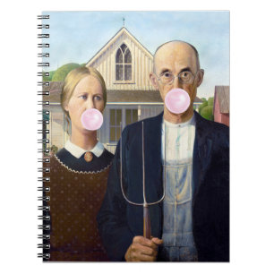 American Gothic Grant Wood   Notebook