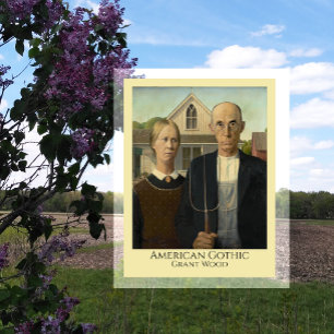 American Gothic, Grant Wood, Our Newer Version  Postcard