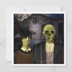 American Gothic Halloween Haunted House Invitation