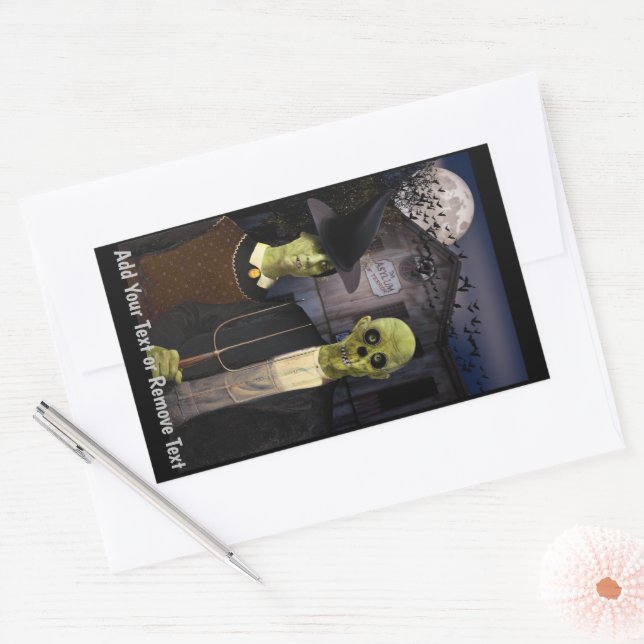 American Gothic Halloween Haunted House Sticker (Envelope)