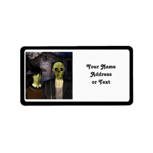 American Gothic Halloween Label