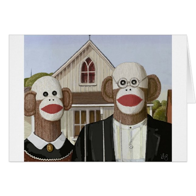 American Gothic Sock Monkeys (Front Horizontal)
