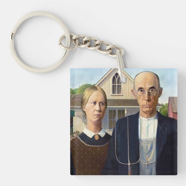 American gothique classique peinture Grant Wood (Devant)