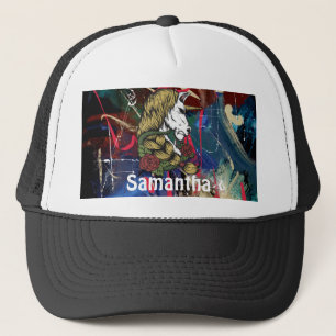 AMERICAN GRAFFITI WARRIOR Personalized Unicorn  T Trucker Hat
