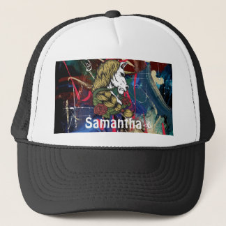 AMERICAN GRAFFITI WARRIOR Personalized Unicorn Trucker Hat
