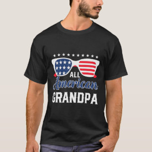 American Grandpa 4th Of July Usa Sungles Mens Gift T-Shirt