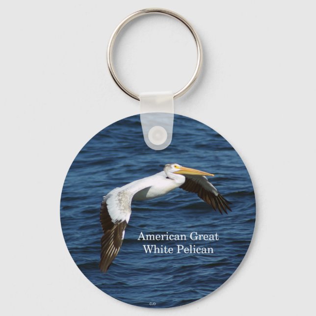 American Great White Pelican key chain (Front)