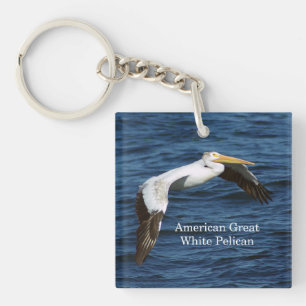 American Great White Pelican Keychain