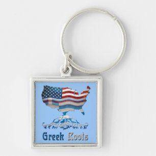 American Greek Roots Keychain