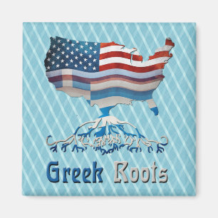 American Greek Roots Magnet