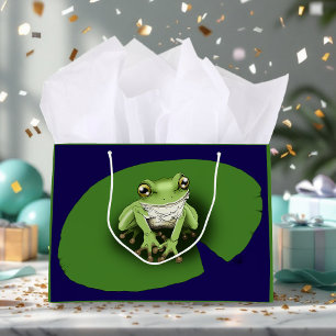 American Green Tree Frog Lily Pad Large Gift Bag