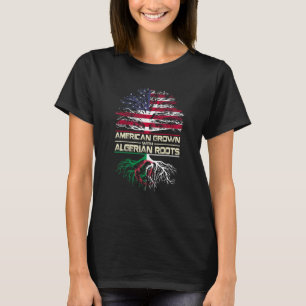 American Grown Algerian Heart Love Algeria Flag T-Shirt