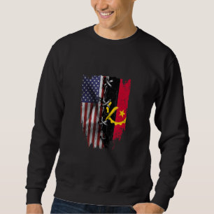 American Grown Angolan Roots USA Angolan Flag Sweatshirt