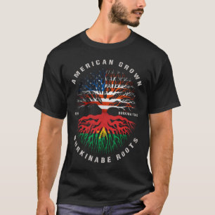 American Grown Burkinabe Roots Burkina Faso Flag T-Shirt