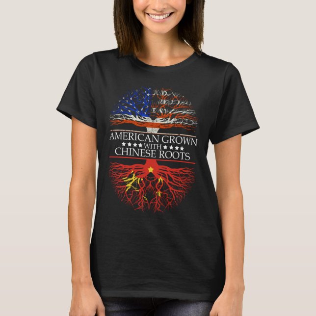 American Grown Chinese Roots China T-Shirt (Front)