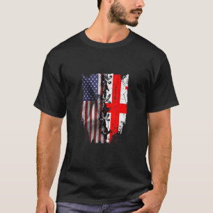 American Grown Georgian Roots USA Georgia Flag T-Shirt