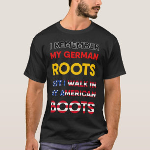 American Grown German Roots Heritage Pride Half Ge T-Shirt