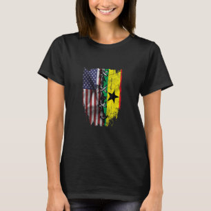 American Grown Ghanaian Roots USA Ghana Flag T-Shirt