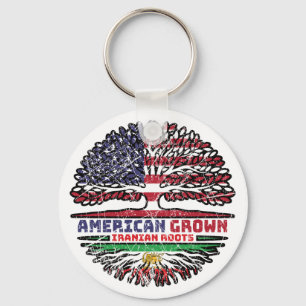 American Grown Iranian Roots – Lion and Sun Keychain