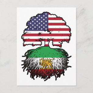 American Grown Iranian Roots Lion and Sun Postcard