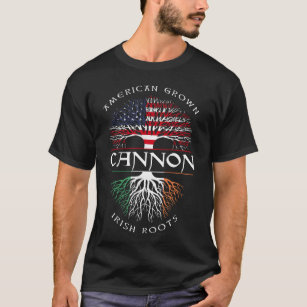 American Grown Irish Roots CANNON Irish Name T-Shirt