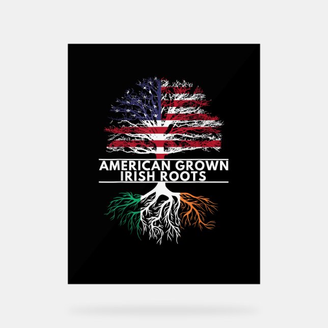 American Grown Irish Roots Flag Irlande ST. PATRIQ (Recto)
