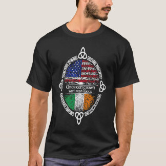 American Grown Irish Roots  Ireland St Patrick Day T-Shirt