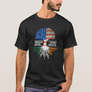 American Grown Irish Roots USA Ireland Flag ST PAT T-Shirt