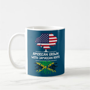 american grown jamaican roots Jamaica flag Coffee Mug