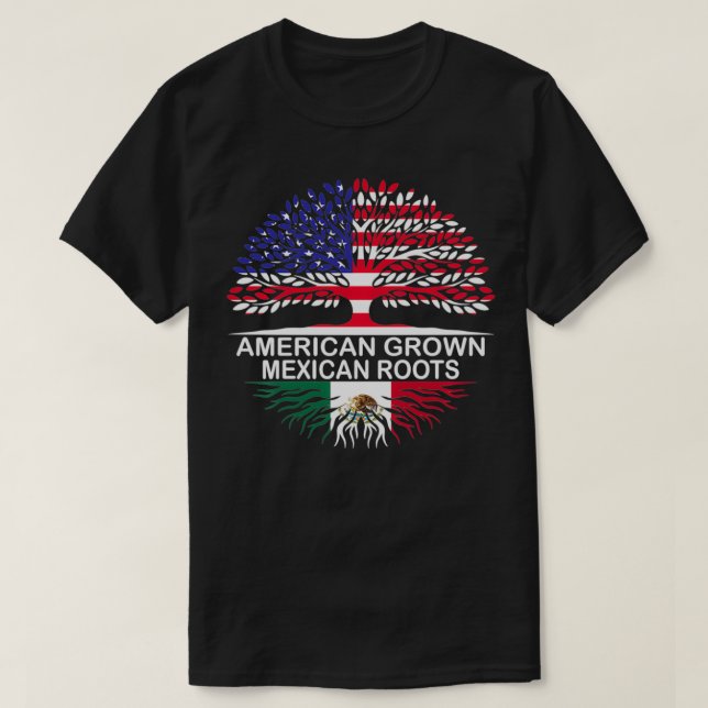 American Grown Meican Roots Meico Flag Pullover  (Design Front)