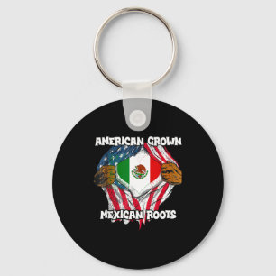 American Grown Mexican Roots Mexico Country Lover  Keychain
