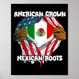 American Grown Mexican Roots Mexico Country Lover  Poster