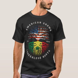 American Grown Senegalese Roots Senegal Flag T-Shirt