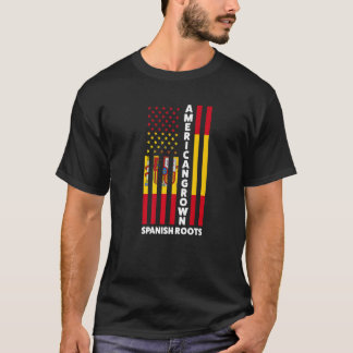 American Grown Spanish Roots Spain Spanish   T-Shirt