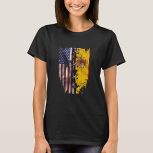 American Grown Spanish Roots USA Spain Flag T-Shirt